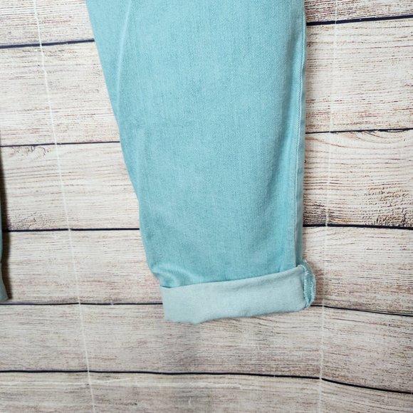 Gap 1969 Women's Jeans 32T Light Blue Always Skinny Stone Wash Denim Cuffed Hem - Picture 11 of 13